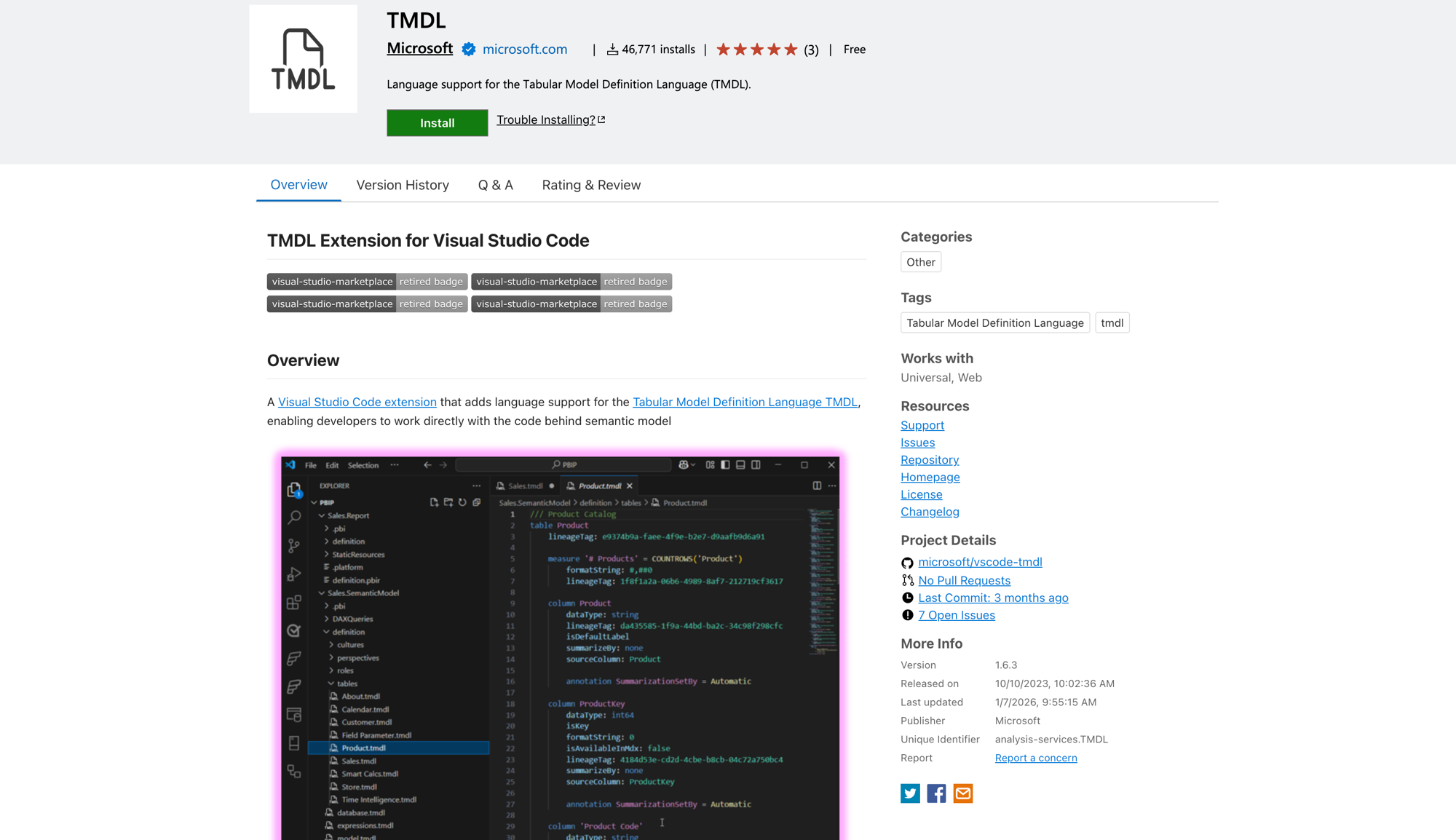 TMDL Visual Studio Code Extension